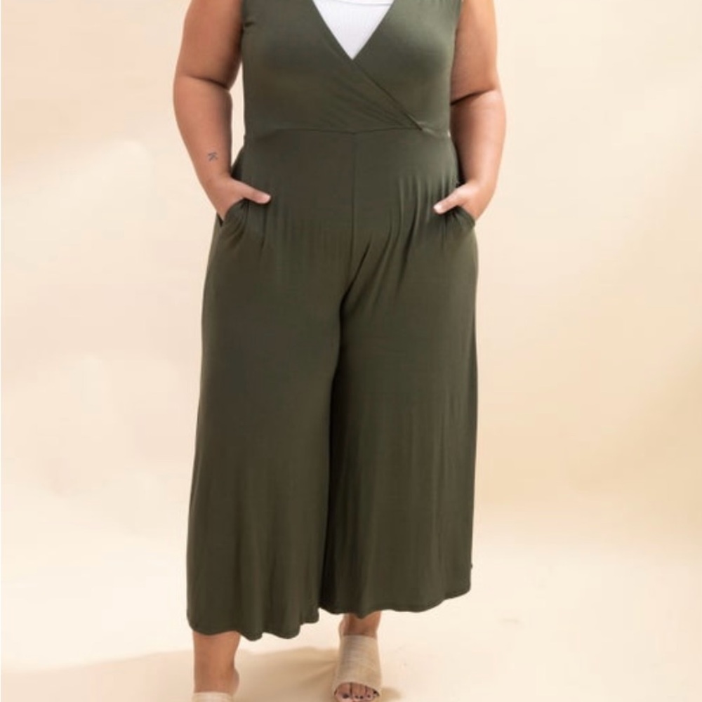 Zenana Olive Green Women's Jumpsuit